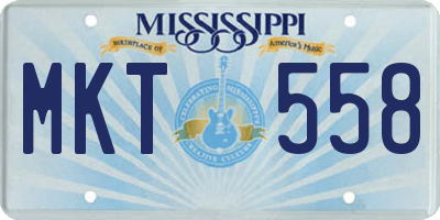MS license plate MKT558