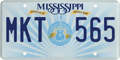 MS license plate MKT565