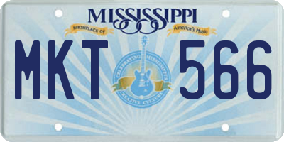MS license plate MKT566