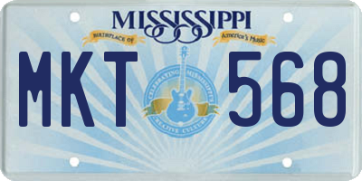 MS license plate MKT568