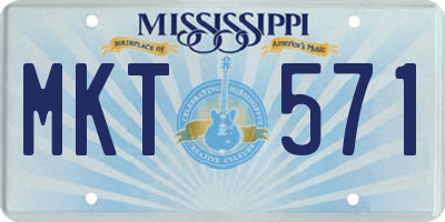 MS license plate MKT571