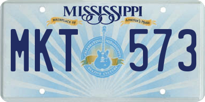 MS license plate MKT573