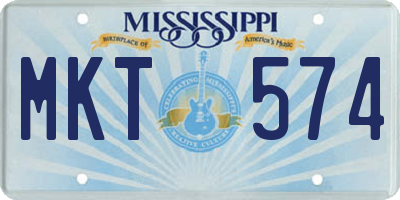 MS license plate MKT574