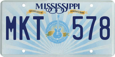 MS license plate MKT578