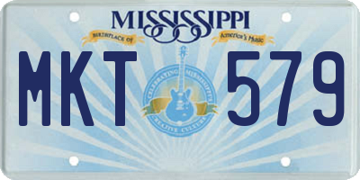 MS license plate MKT579