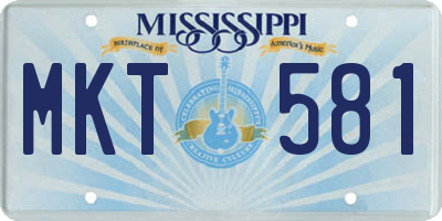 MS license plate MKT581