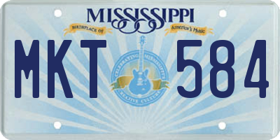 MS license plate MKT584