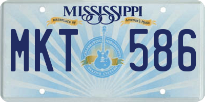 MS license plate MKT586
