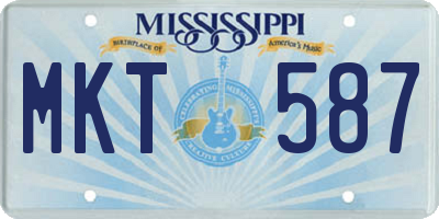 MS license plate MKT587