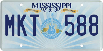 MS license plate MKT588