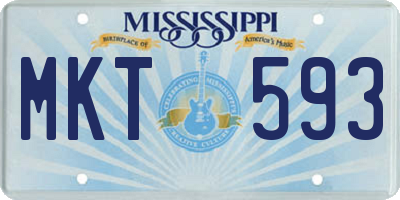 MS license plate MKT593