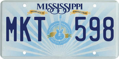 MS license plate MKT598