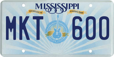 MS license plate MKT600