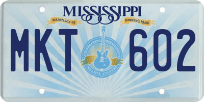 MS license plate MKT602