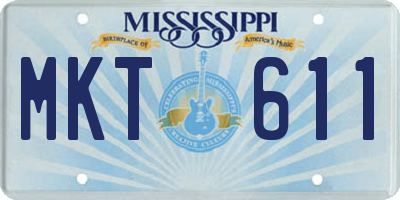 MS license plate MKT611