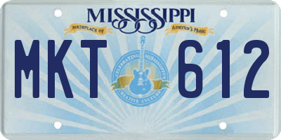MS license plate MKT612