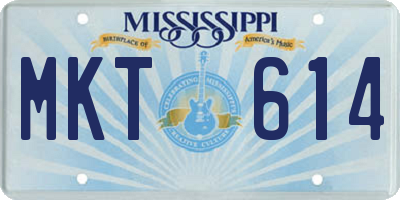 MS license plate MKT614