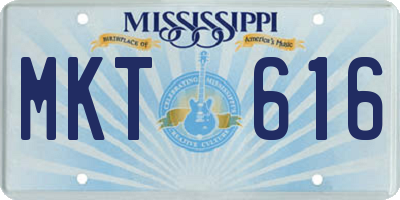 MS license plate MKT616
