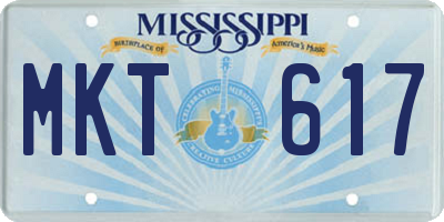 MS license plate MKT617