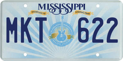 MS license plate MKT622