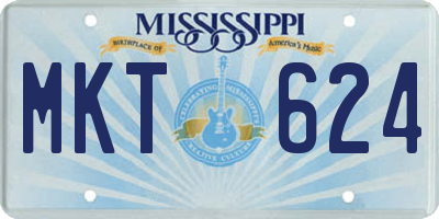 MS license plate MKT624