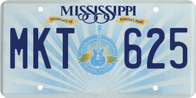 MS license plate MKT625