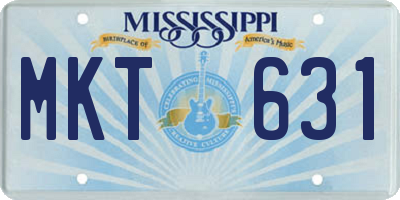MS license plate MKT631