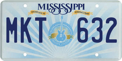 MS license plate MKT632