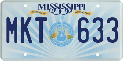 MS license plate MKT633