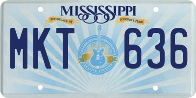 MS license plate MKT636