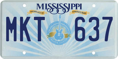MS license plate MKT637