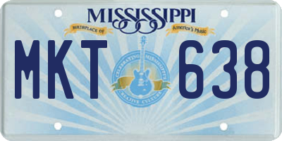 MS license plate MKT638