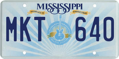 MS license plate MKT640