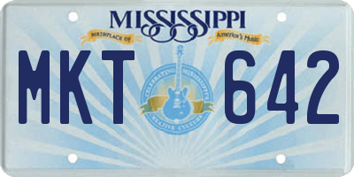 MS license plate MKT642