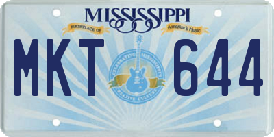 MS license plate MKT644