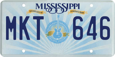 MS license plate MKT646