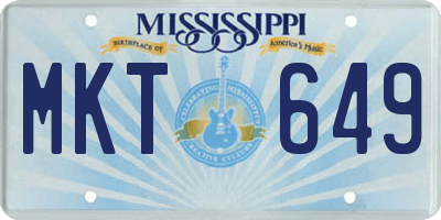 MS license plate MKT649