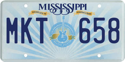 MS license plate MKT658