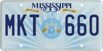 MS license plate MKT660