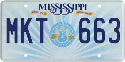 MS license plate MKT663