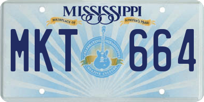 MS license plate MKT664