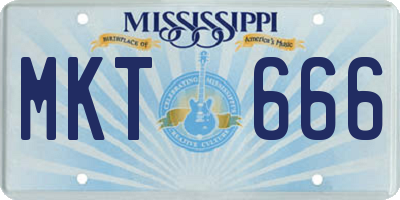 MS license plate MKT666