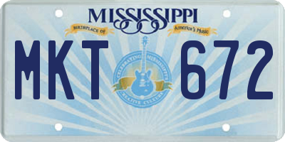 MS license plate MKT672