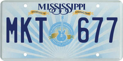 MS license plate MKT677
