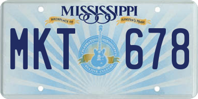 MS license plate MKT678