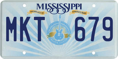 MS license plate MKT679