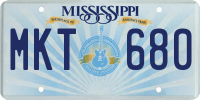 MS license plate MKT680
