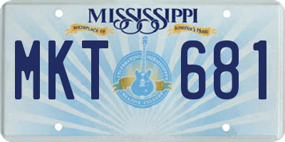 MS license plate MKT681