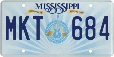 MS license plate MKT684