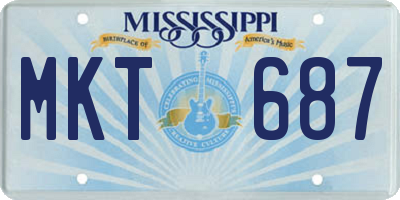 MS license plate MKT687